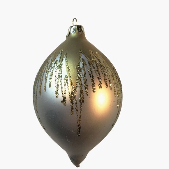 Christmas Classics Ornament Hand Decorated Blown Glass Glitter Romania Craftsmen - Picture 6 of 13